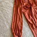 Pretty Little Thing Rust Orange Tie Dress Photo 0