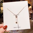 14K Rose Gold Plated Clock Pendant Necklace for Women Photo 0