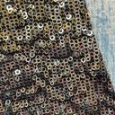 Jeknit Black Silver Gradient Ring Sequin Racerback Tank Top Small Photo 5