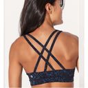 Lululemon  Energy Bra Nouveau Mach Blue Black Size 4 Photo 1