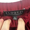 Eloquii  Red Burgundy Wide Leg Pant Matching Set Button Up Plus Size 22 Flaws Photo 2