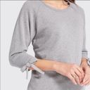 Draper James  Tie Sleeve Sweatshirt Pullover Grey Photo 3