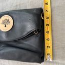 Mulberry  Black Genuine Leather Foldover Clutch Crossbody Bag Photo 8