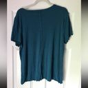 Edge Blue/Green Ribbed Lettuce  Short Sleeve Shirt Photo 1