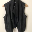 Vince Leather Vest Black Large Photo 11