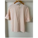 Calvin Klein Womens Bell Sleeve Ruffled Top Sz L Photo 4