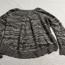 360 Cashmere  Grey Black Marled Crewneck Cashmere & Wool Sweater Size Medium EUC Photo 5