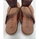 Sorel  Torpeda Ankle Strap Sandals Rustic Brown Leather Thong Gladiator Women's 8 Photo 3