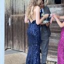 PromGirl Navy Blue Prom Dress Photo 4