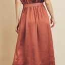 Dress Forum Los Angeles high neck Satin midi terracotta dress Photo 3