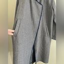 Madewell  Fringed Herringbone wool blend long Robe trench Coat Photo 6