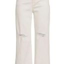 Hudson Jeans Hudson Rosalie Wide Leg Distressed Knee High Rise Jeans Tan Linen Size 30 NWT Photo 2