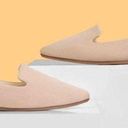 New Nude flats shoes for women, size 8 Tan Photo 4