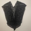 Adore Me  Women's Lingerie Lace Mesh See Through Bodysuit Black Size Large Photo 0