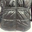 New York & Co. Shiny Black Hooded Quilted Puffer Vest Women’s Size Medium Photo 6