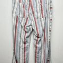 cj banks  Linen Blend Striped Capri Women's Pull On Beach Pants Size Small Photo 4