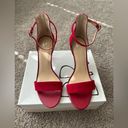 BP New . Red Suede Ankle Strap Heels Size 8 Photo 2