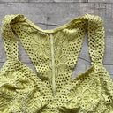 Aerie Crochet Lace Lime Green Yellow Longline Racerback Festival Bralette M Photo 1