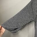 Chico's  Grey Duster Cardigan 1 3/4 Sleeve Open Front Long Line Metallic Photo 1