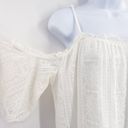 Anthropologie NEW Love Fire Lace Crochet Cold Shoulder White Ivory Mini Dress Large Photo 4