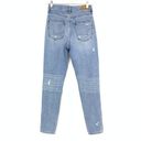 American Eagle Women's Size 000 Mom Jeans Distressed Light Wash Denim Photo 1