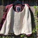 Cavalini Burgundy Quilted Sherpa Lined Gold Hardware Vest L Photo 6