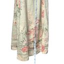 Ralph Lauren Lauren  Vintage 1990s Linen Maxi Skirt Cabbage Rose Laurel - size 8 Photo 4