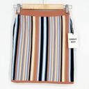 Wilfred NEW Aritzia Sunday Jett Mini Skirt Best Striped Knit Blue Tangerine Women's XS Photo 3