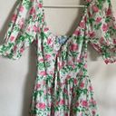 Hill House  The Ophelia Pink Rose Smocked Cottagecore Prairie Midi Dress Size S Photo 7