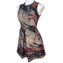 Hunter Bell  New York Black Metallic Paint Splatter Fit & Flare Mini Dress, Sz 2 Photo 8