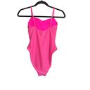 AQUA  Swim Shimmer Square Neck One Piece Swimsuit Pop Pink XS Photo 3