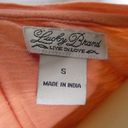 Lucky Brand  Lily Cut Out Scoop Neck Tee Eyelet Sm Orange Sherbet Tangerine Photo 4