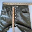 Levi's  Mile High Cropped Wide Leg Jeans High Waist Button Fly Sz 30 Olive Green Photo 8