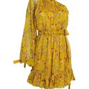 Alexis  Edyta Floral One-Shoulder Dress yellow metallic Flowy Photo 1