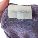 Alice McCALL  Metallic Knit Love Letters Knit Metallic Top Sweater Purple Size XS Photo 5