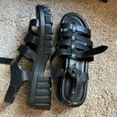 Black Platform Sandals Size 8 Photo 0