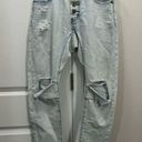 One Teaspoon  Light Blue Saints High-Rise Boyfriend Denim Jeans Size 25 US Photo 1