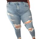 American Eagle curvy distressed jeggings size 16 short Photo 0