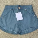 One Teaspoon NWT  100% Leather High Waist Shorts Sz M Photo 0