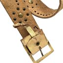 Aeropostale  Gold Leather Studded Belt, Sz L Photo 11