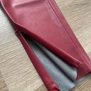 ZARA Red Faux Leather Pants Photo 2