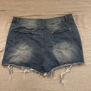 Pretty Little Thing Plus Size Blue Wash Distressed Longline Boyfriend Jean Shorts Photo 3