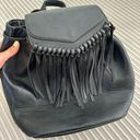 Amazon Black Leather Fringe Backpack Photo 1