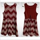 Xhilaration Xhileration Red White Soft Zig Zag Dress Size Large Photo 1