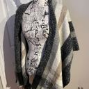 Nine West NWT Shawl Cape Cover poncho soft cozy warm winter tricolor neutral shrug Photo 5