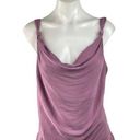 Naked Zebra  Mauve Pink Lavender Sleeveless Cowl Neck Casual Cami Tank Top Size S Photo 0