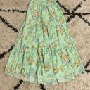 American Eagle Green Floral Open Back Corset Midi Dress Photo 4