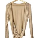 Rachel Pally  REVOLVE Open Back Twist Front Beige Long Sleeve Top M Photo 1