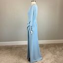 Adrianna Papell Women's Formal Dress Size 6 Blue Long Sleeve Cutout Evening Gown Photo 4