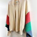 CAbi  Striped Sophia Slouchy Open Front Dolman Cardigan Sweater Cream Small Photo 6